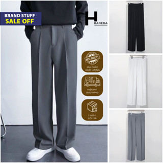 Quần Âu Tây Nam Nữ Ống Suông cạp cao phối lưng thun Quần Tây Unisex Kiểu Ống Rộng dáng Suông co dãn cao cấp - Avocado