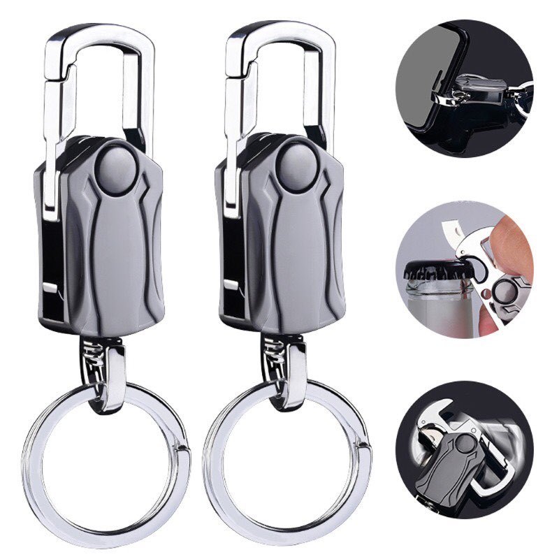 Móc Khóa Spinner Xoay 360 - Móc Chìa Khóa Inox Đa Năng - Móc Chìa Khóa Xe Máy, Ô Tô