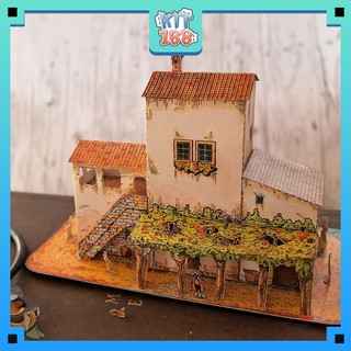 Mô hình giấy kiến trúc Nhà nhỏ Vintage