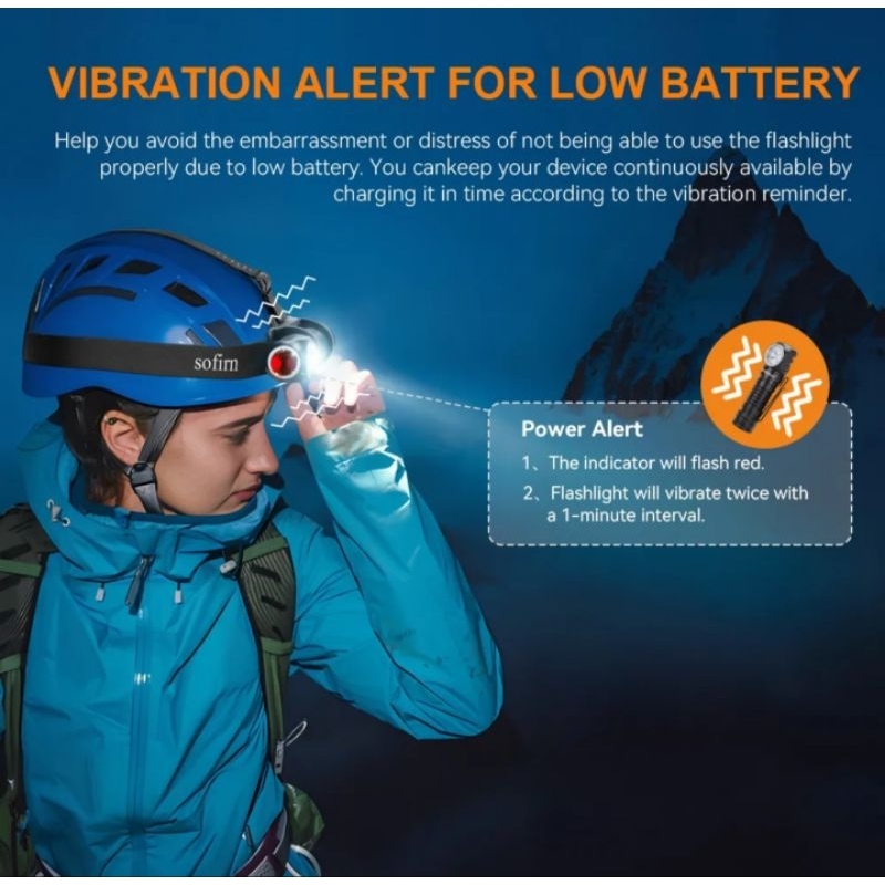 Đèn gù-đội đầu Sofirn Hs41, 4000lm - 325m, 21700 Type C, có sạc ngược cho ĐT