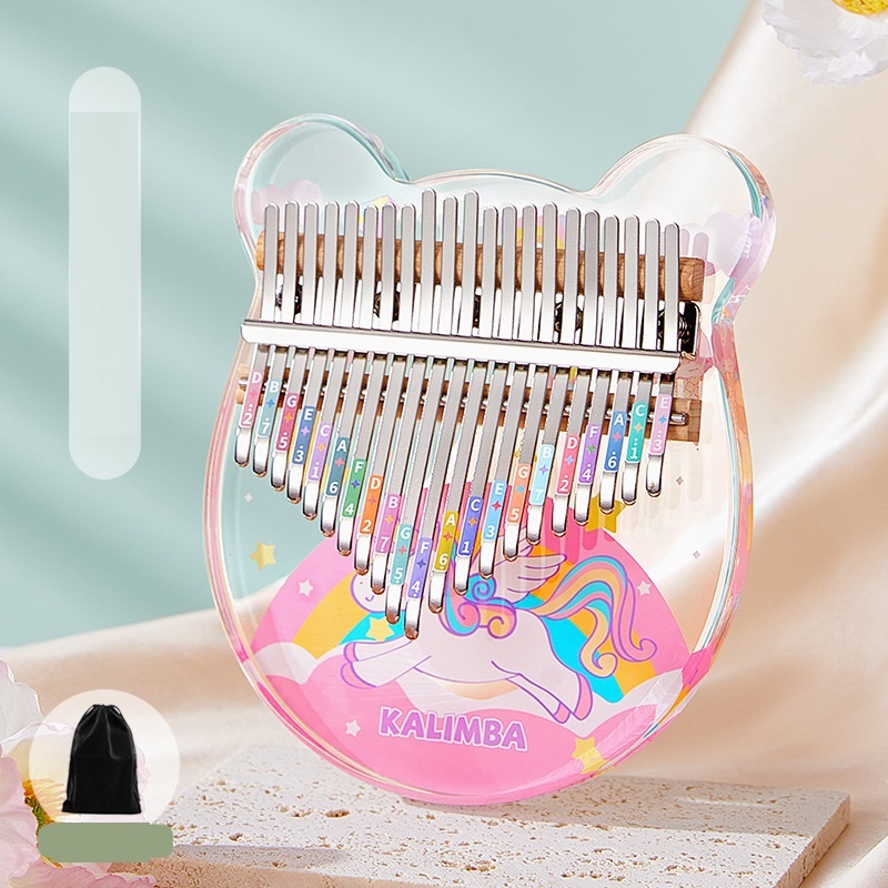 Đàn kalimba TRONG SUỐT GIÁ RẺ cầu vồng trong suốt pha lê siêu cute GC001 Hàng chính hãng