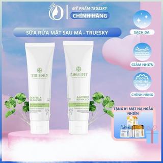  Sữa rửa mặt rau củ rau má tẩy tế bào chết làm trắng da ngừa mụn dầu srm truesky tốt nam nữ tuổi dậy thì 