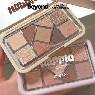  Bảng Phấn Mắt 9 Ô Hold Live Happie Thiết Kế Xinh Xắn Màu Sắc Dễ Dùng 