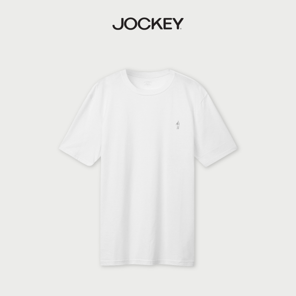 Áo T-shirt nam cotton Jockey in logo full boy thấm hút mồ hôi, mềm mại, thoáng mát - J2112