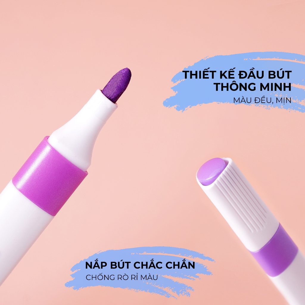 Bút Màu Acrylic Marker 12/24/36/48 Màu Cao Cấp, Bút Sơn Acrylic Chồng Màu, Không Thấm, Tô Vẽ Trên Mọi Chất Liệu NO.602