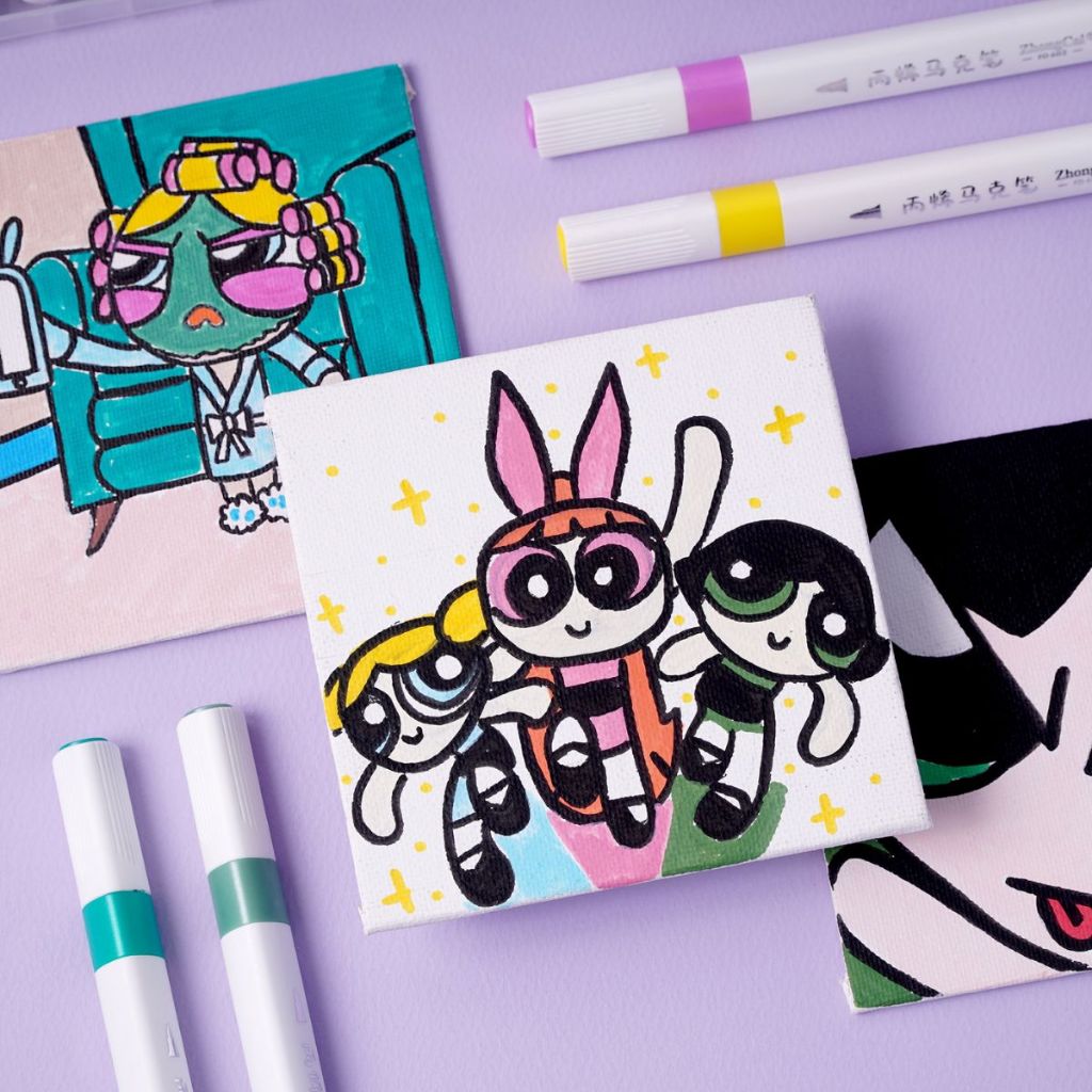 Bút Màu Acrylic Marker 12/24/36/48 Màu Cao Cấp, Bút Sơn Acrylic Chồng Màu, Không Thấm, Tô Vẽ Trên Mọi Chất Liệu NO.602