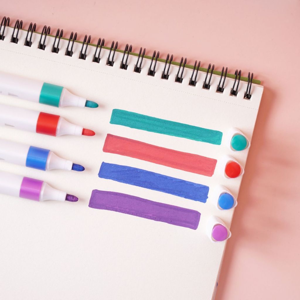 Bút Màu Acrylic Marker 12/24/36/48 Màu Cao Cấp, Bút Sơn Acrylic Chồng Màu, Không Thấm, Tô Vẽ Trên Mọi Chất Liệu NO.602