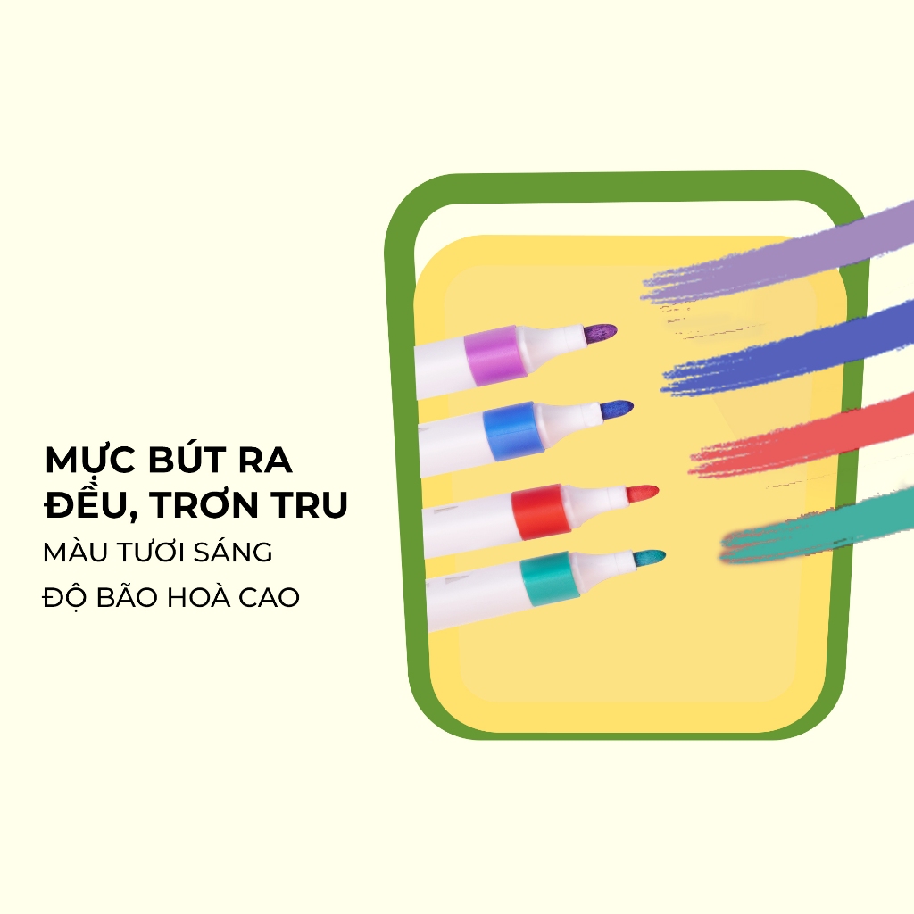 Bút Màu Acrylic Marker 12/24/36/48 Màu Cao Cấp, Bút Sơn Acrylic Chồng Màu, Không Thấm, Tô Vẽ Trên Mọi Chất Liệu NO.602