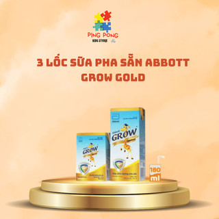 3 lốc sữa pha sẵn abbott grow gold