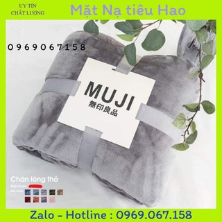 Chăn lông tuyết Muji 2 lớp siêu mềm mịn 1.2m x 2m