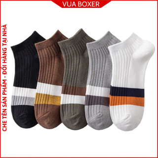 Combo 10 vớ tất nam cổ ngắn vớ nam ngắn cổ style Hàn Quốc vải sợi sồi kháng khuẩn dành cho cả nam và nữ 2VACH-5 màu