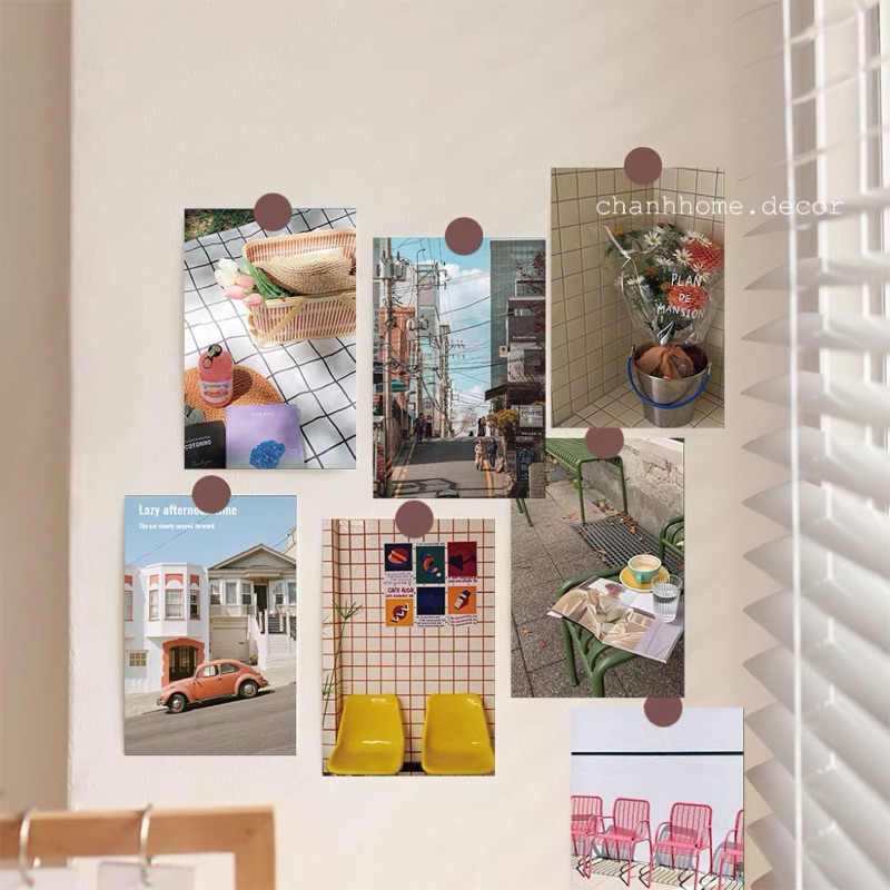 #2 Tranh dán tường postcard trang trí bàn, set poster ảnh, viết thiệp decor chụp hình tặng kèm sticker |Chanhhome.decor|