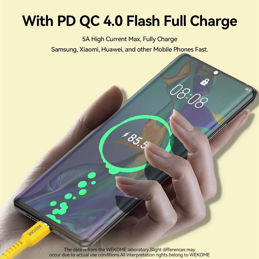 Cáp Sạc Type C to Type C 100W Wekome WDC11 1,2m cho Macbook, Laptop, điện thoại Samsung, Oppo, Xiaomi Bảo Hành 12 Thán
