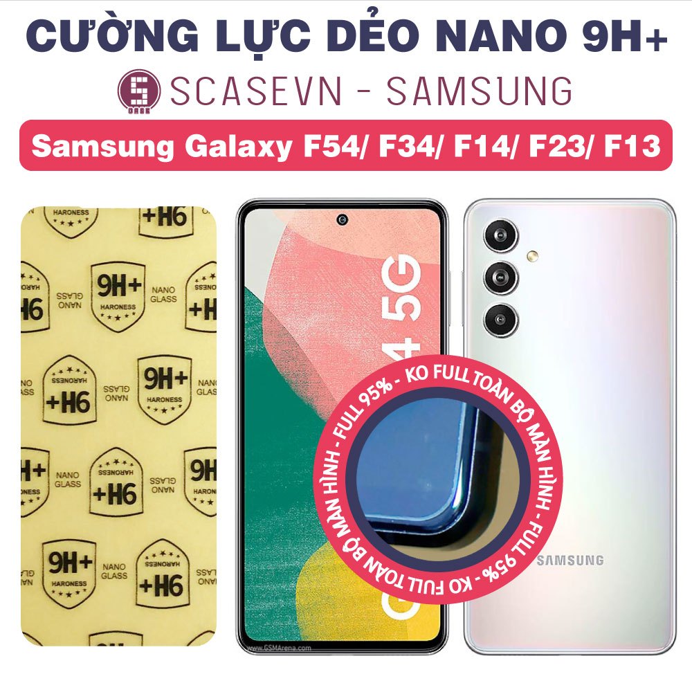 Cường Lực Dẻo Nano Trong Suốt Samsung F54/ F34/ F14/ F23/ F13