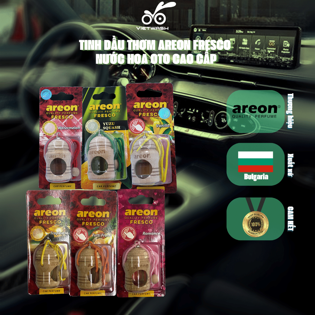 Tinh dầu treo ô tô Fresco Areon - Nước hoa ô tô Areon cao cấp