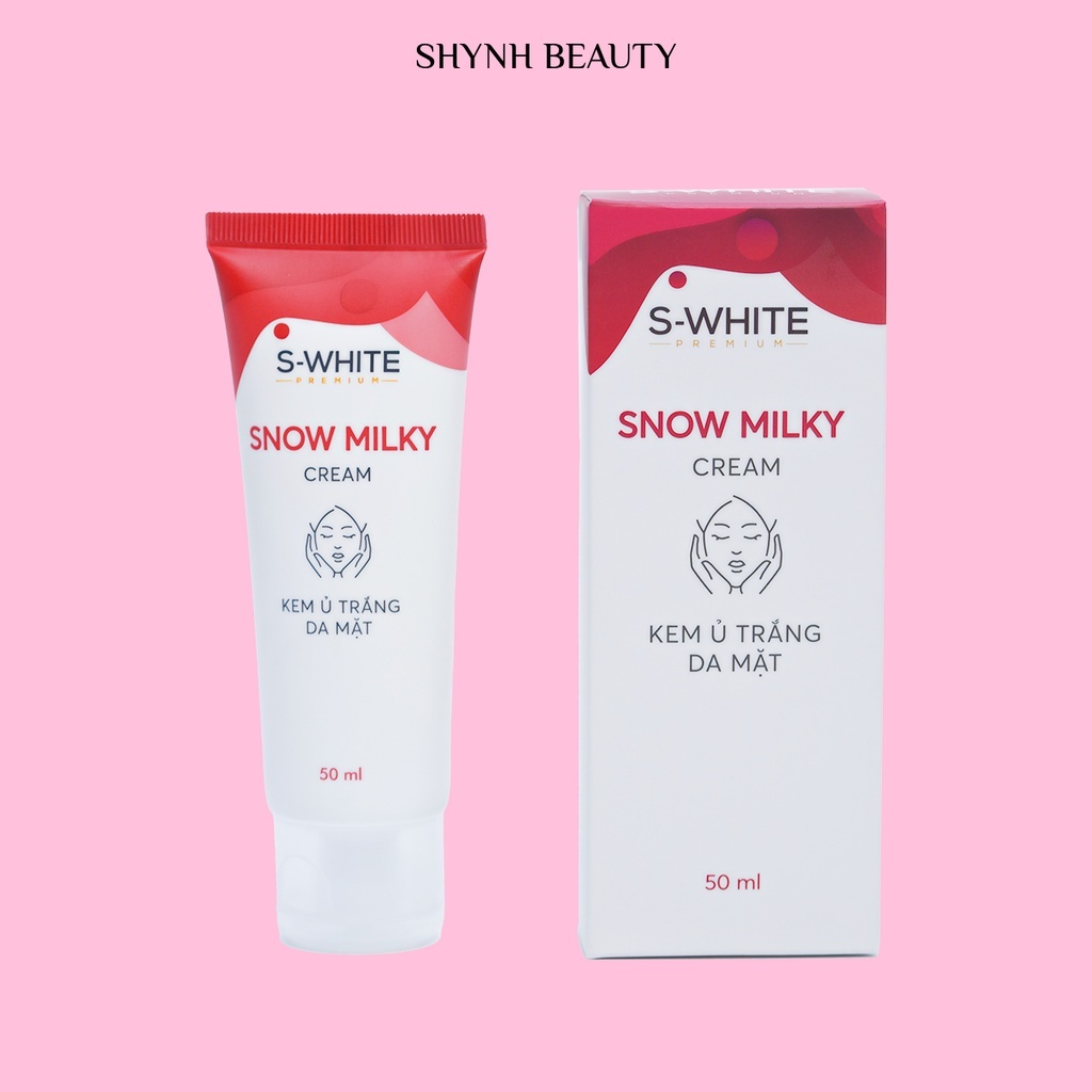 Kem ủ trắng da mặt S-White Snow Milky Cream 50ml