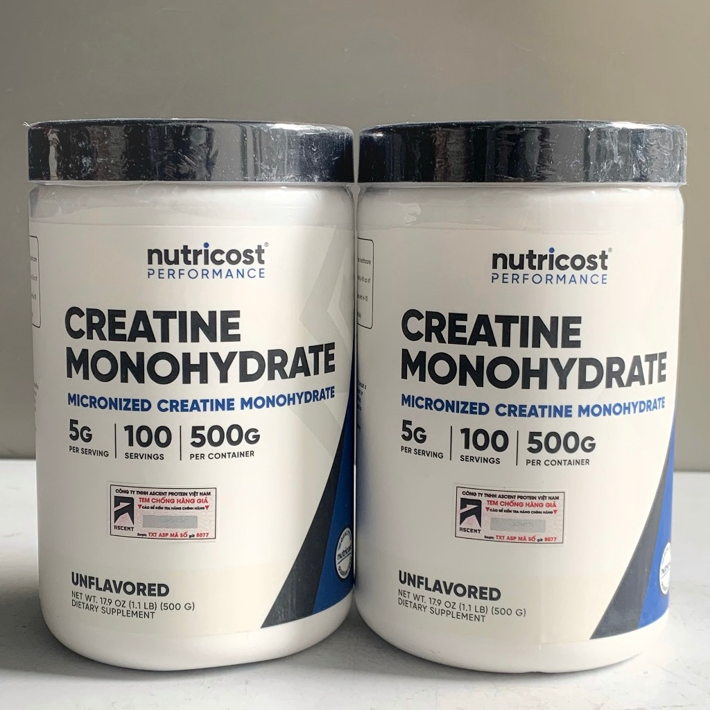 Nutricost Creatine Monohydrate Micronized : Tăng cường hiệu suất thể thao 500G