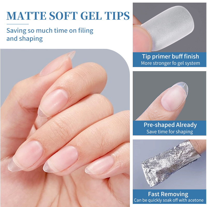 BORN PRETTY Móng Úp 300pcs Móng Úp Móng Nối Móng Tay Giả Hình Bán Nguyệt Dạng Ấn Chuyên Dùng Cho Nối Dài Móng | BigBuy360 - bigbuy360.vn