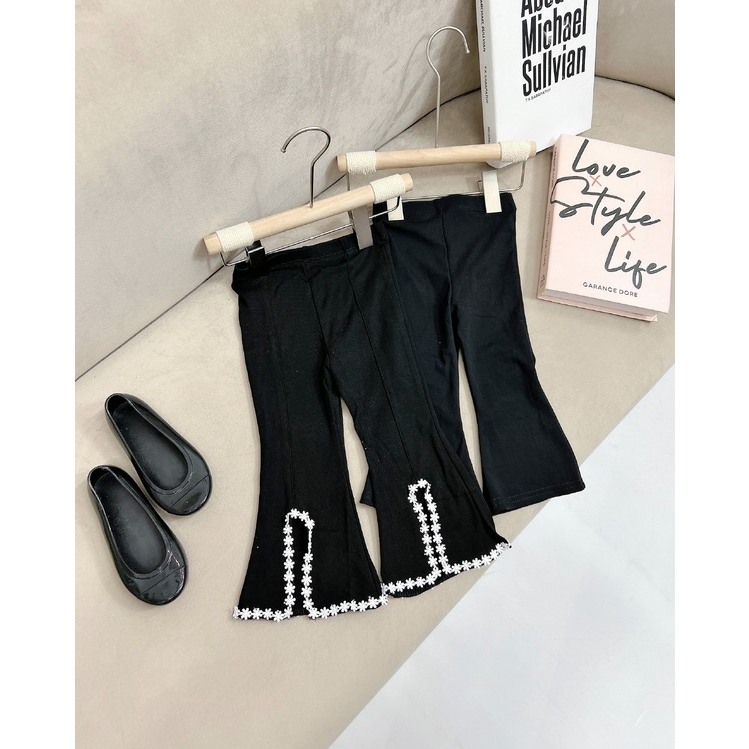 Quần loe cotton dày cho bé gái - B09