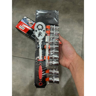 Bộ tuýp | típ, bộ khẩu cần tự động sửa chữa 12 chi tiết, thép cứng crv