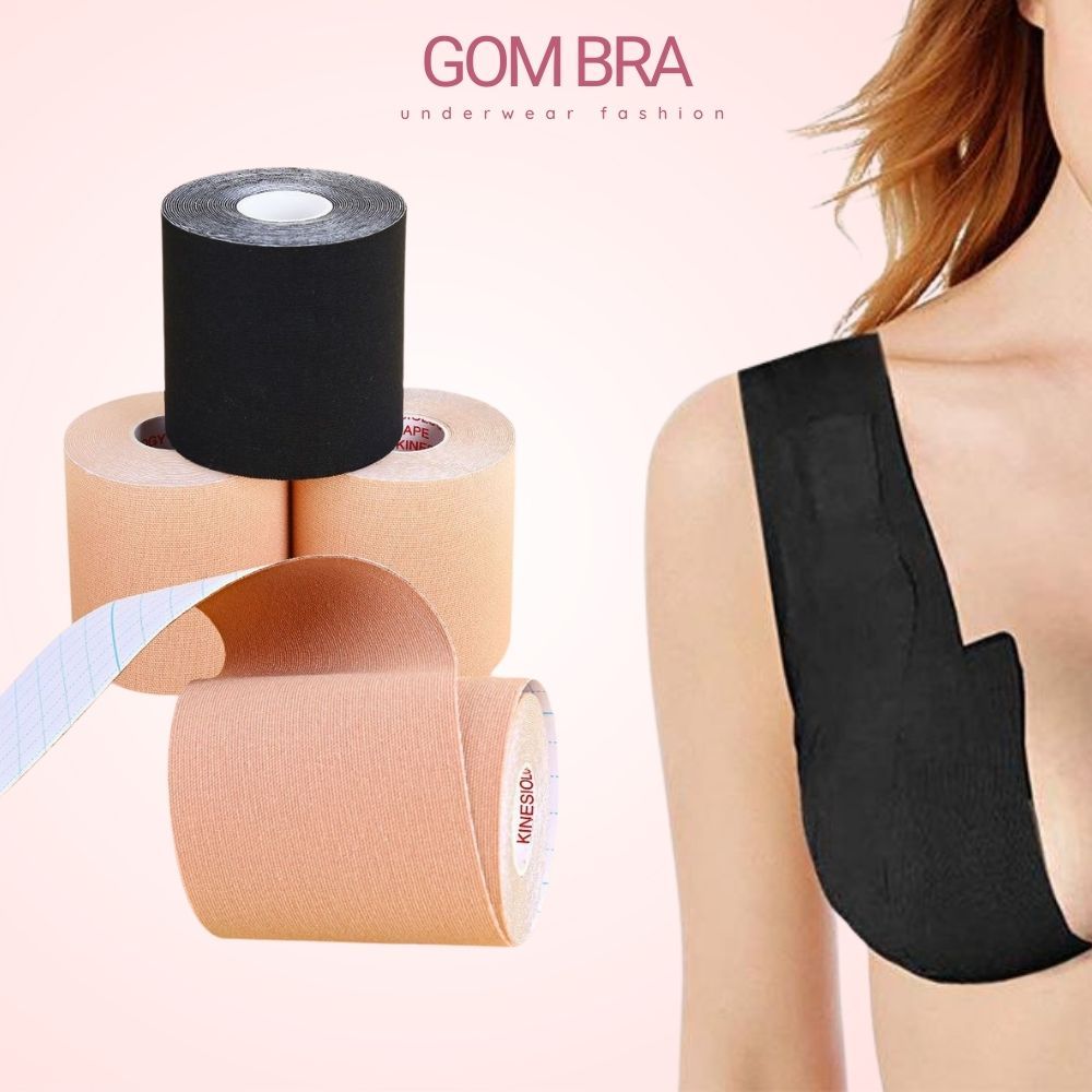 Miếng dán nâng ngực cho nữ GOM BRA, cuộn dán ngực vô hình,  tiện dụng tạo được nhiều kiểu nâng ngực đa năng - SA-144