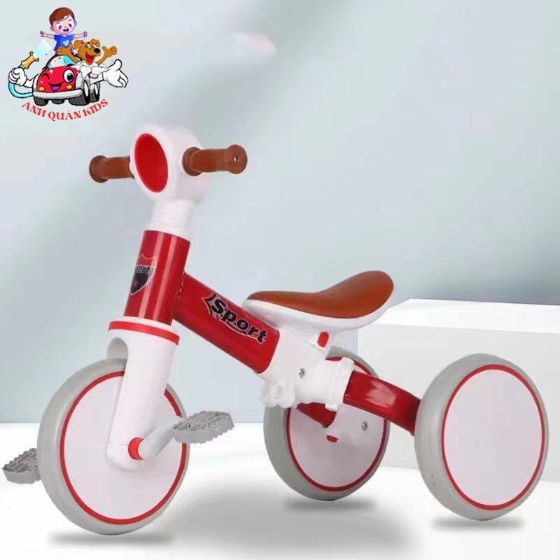 Xe đạp 3 bánh cho bé cao cấp  xe thăng bằng  xe chòi chân 3 in 1 tải trọng 100kg Anh Quân Kids