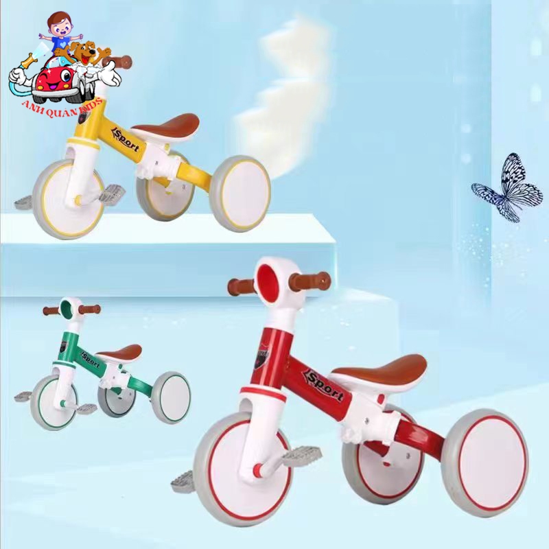 Xe đạp 3 bánh cho bé cao cấp  xe thăng bằng  xe chòi chân 3 in 1 tải trọng 100kg Anh Quân Kids