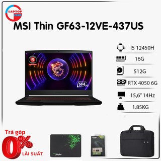 Laptop msi thin gf63-12ve-437us