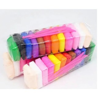 Đất set nhật, đất nặn tự khô 12 màu to, không bị nhão kèm dụng cụ