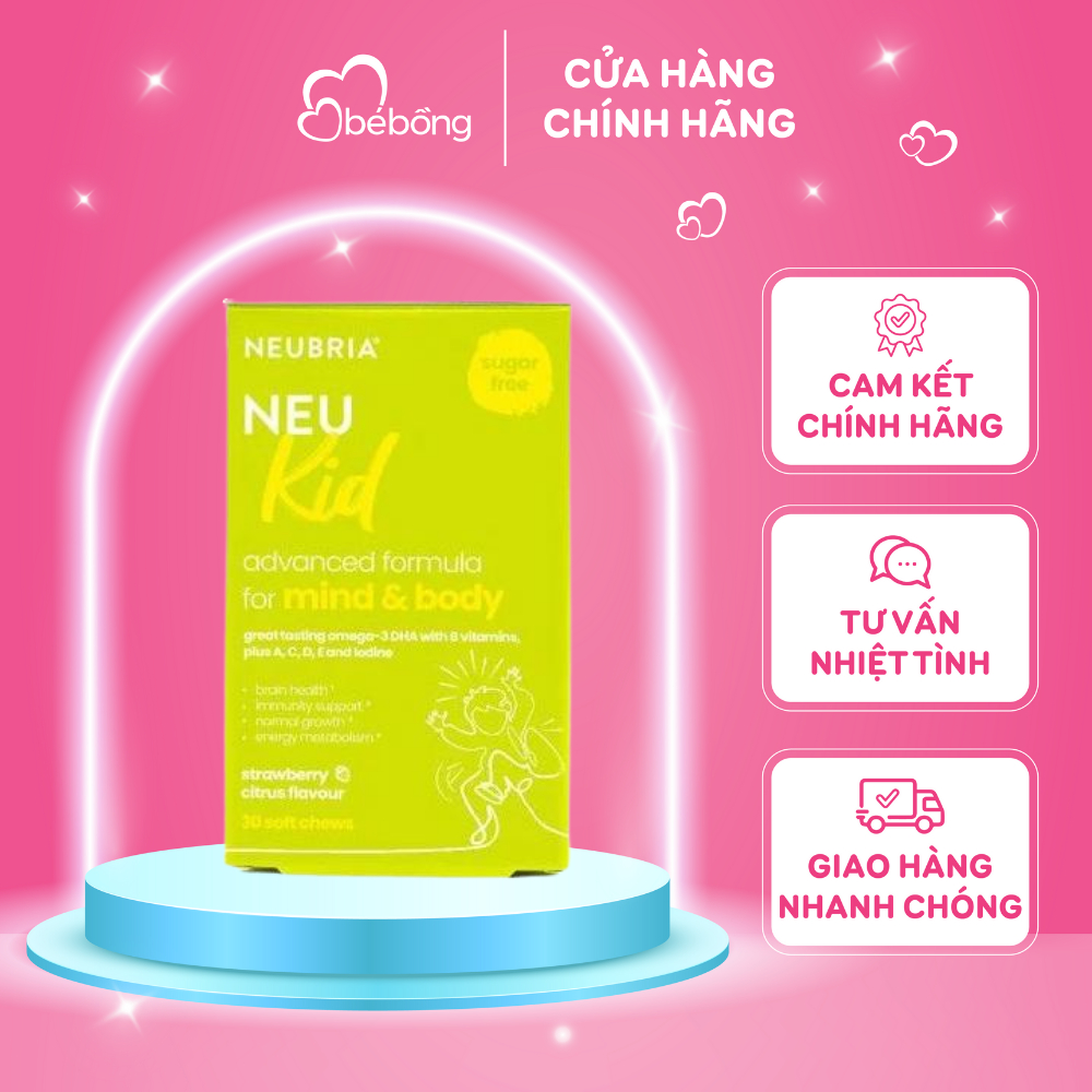 Kẹo Omega 3 Neukid NEUBRIA dành cho bé 3 tuổi (30/9/2024)