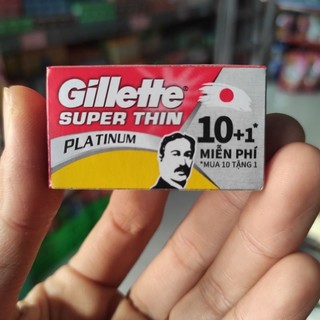 Hộp 10 lưỡi dao cạo Gillette Super thin Platinum làm từ thép Nhật Bản