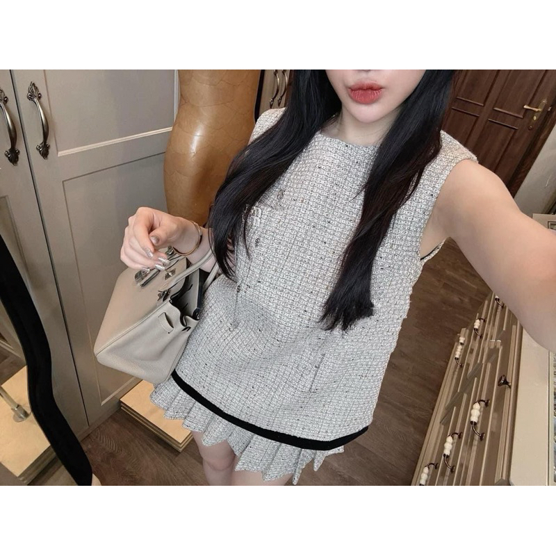 SET DẠ SN VÁY XẾP LI