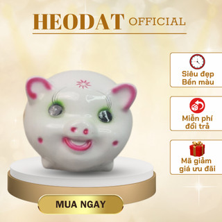 Lợn đất tiết kiệm mẫu heo pi truyền thống size nhỡ, ống heo đất tiết kiệm tuổi thơ siêu dễ thương