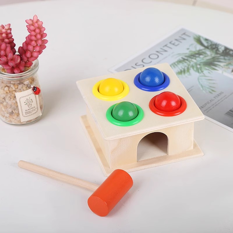 Đồ Chơi Bằng Gỗ Búa Đập Bi Vui Nhộn Hộp Đập Bóng Benrikids Cho Bé Mầm Non