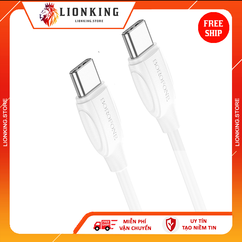 Dây sạc nhanh 60w Borofone BX51 Cáp sạc Type C - Type C dài 1m LionKing Store