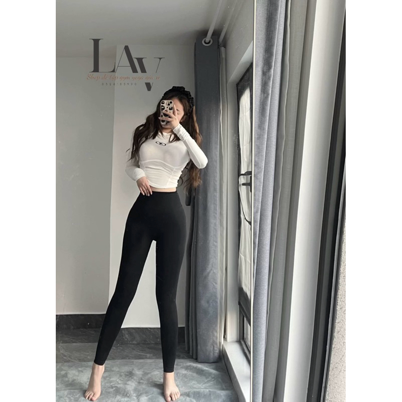Quần chun mông tập gym yoga, quần legging nữ Mitao co giãn 4 chiều LAV store