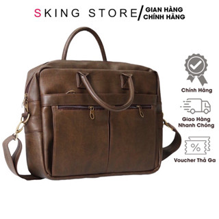Cặp đựng laptop 17 inch da PU cao cấp – Túi công sở nhiều ngăn chống sốc chống nước đi làm đi dạy