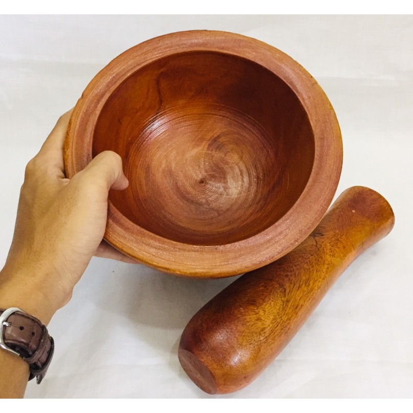 Cối chày gỗ - Bộ Cối chày bằng gỗ tự nhiên bền đẹp