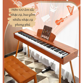 Đàn Piano Điện Tử 88 Phím Cao Cấp Hiện Đại Âm Thanh Siêu Trong - Đàn Organ Cho Người Lớn Trẻ Em - Đầy Đủ Phụ Kiện