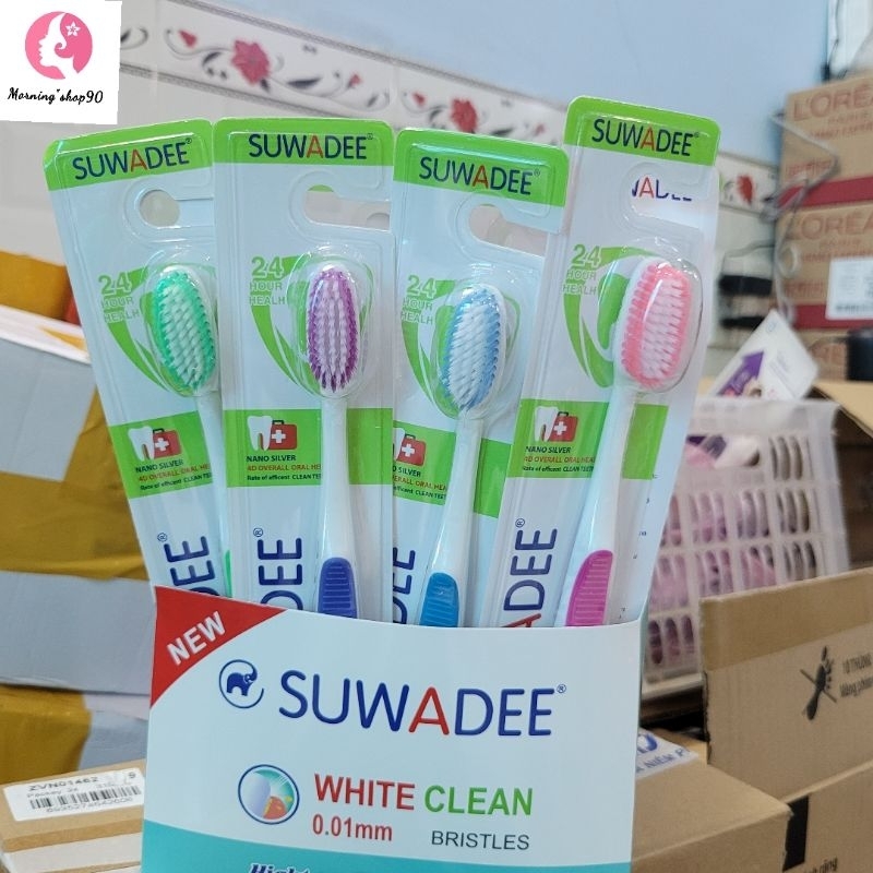 Bàn Chải Đánh Răng Suwadee Công Nghệ Thái Lan Lông Chải Siêu mềm Nhiều Màu Dành Cho Người Lớn