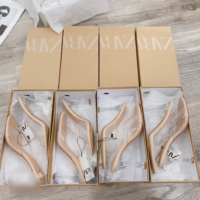 Dép lê mica gót nhọn