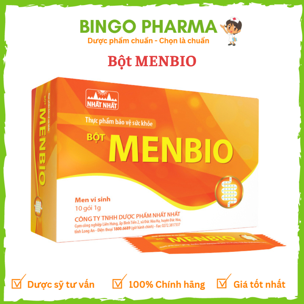 BỘT MENBIO THẾ HỆ MỚI Bổ sung lợi khuẩn đường ruột, giảm rối loạn tiêu hóa, tiêu chảy, đau bụng