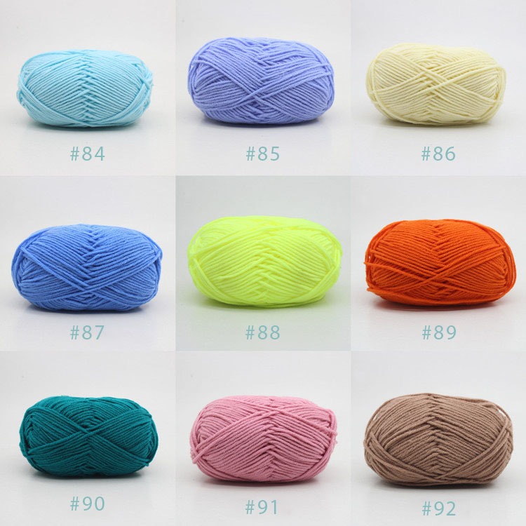 [Mã 50-92] Len Milk Bò Cotton Bảng 92 Màu Mềm, Đa Dạng 50g Thích Hợp Cho Người Mới Tập Đan Móc Thú Bông/Hoa/Khăn/Áo,...