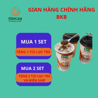 Set trà sữa tự pha trân châu đường đen bkb, nguyên liệu làm trà sữa phúc long, matcha 10 vị 6-8 ly