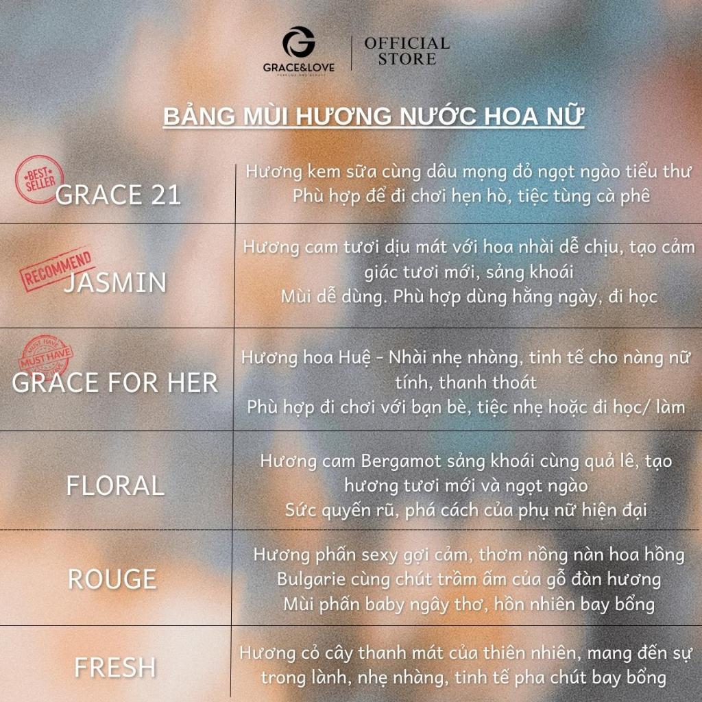Nước hoa nam thơm lâu chính hãng Grace And Love tinh dầu nước hoa nam dầu thơm nam nữ lưu hương 24h sử dụng cho body