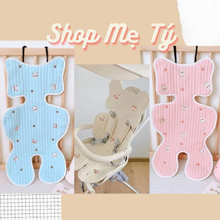 Nệm lót/ Tấm lót điều hòa xe đẩy MONONA cho bé cotton mềm mại, thoáng khí, khi nằm ko bị nhăn, ko xô lệch