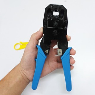 Combo (Kìm Mạng Xanh TOOL WJ315+ 300 Hạt Mạng Nhựa RJ45)