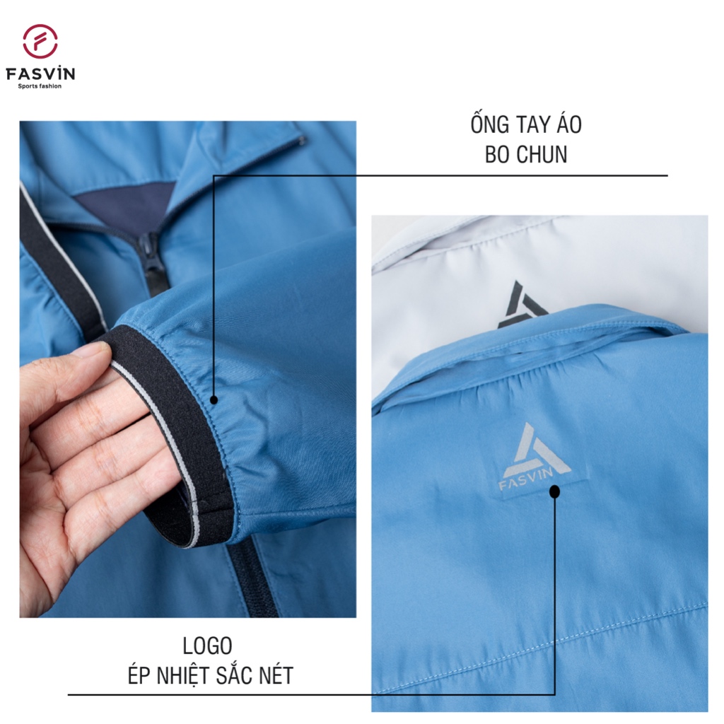 Bộ quần áo thể thao nam Fasvin BD23608.SG vải 02 lớp mềm mại co giãn.