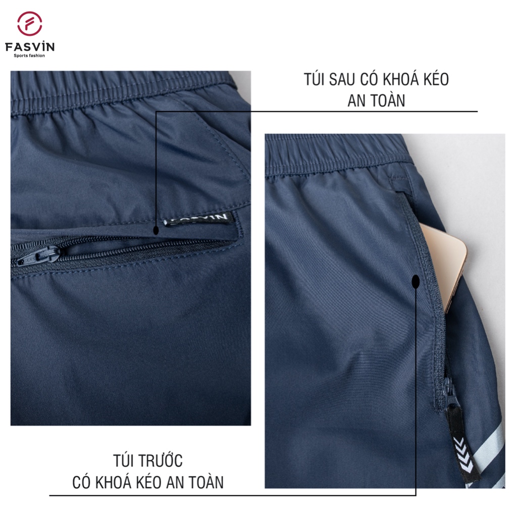 Bộ quần áo thể thao nam Fasvin BD23608.SG vải 02 lớp mềm mại co giãn.