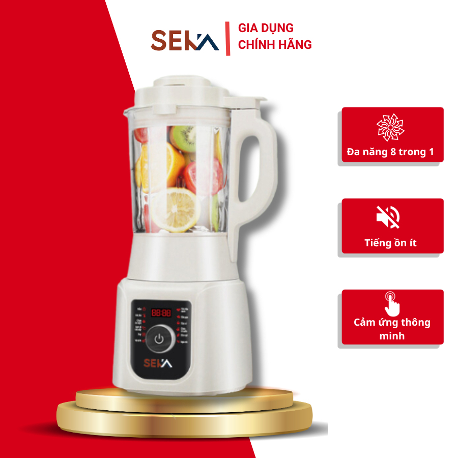 Máy làm sữa hạt SEKA 1750 ml chính hãng 12 chức năng công suất 800w, bảo hành 12 tháng